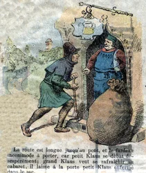 ハンス・クリスチャン・アンデルセン（1805-1875）の物語「大クロースと小クロース」（クラウス）の19世紀後半の挿絵。
