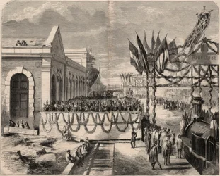 1857年、トゥールーズからセテまでの鉄道が開通した。1857年の「Le Monde illustrious」誌に掲載された版画。個人蔵。