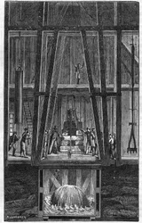 1888年の "le journal de la Jeunesse "に掲載されたInterieur du well artesien de Passy en 1888。