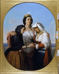 イタリアはベニスとローマを接待する（1860年） 匿名の絵画 Museo del Risorgimento Milano