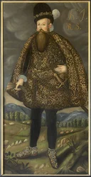 ジャン3世 roi de Suede - スウェーデン王ジョン3世（1537-1592）の肖像、匿名 。キャンバスに油彩。寸法：195x98 cm。ストックホルム国立博物館