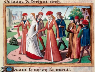 シノンのドルフィンコートによってシャルル7世の近くに導かれたジョーン・オブ・アーク（1412-1431）。Martial d