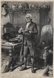 ジョナサン・オールデンバック（またはアルディンバック） - 19世紀、ウォルター・スコット（1771-1832）の小説「The Antiquary」の挿絵。