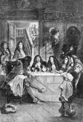 ラ・フォンテーヌ、ボワロー、モリエール、ラシーヌがキャバレーで踊る - M.ギゾーの「最も遠い時代から1789年までのフランス史」より