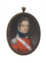 チャールズ・オーガスタス・エルダートン中尉（1789-1841）、第9マドラス・ネイティブ・インファントリー、1811年2月25日（象牙に描かれた細密画