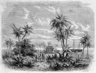 ザンジバルのリビングストンの家-『世界一周』後期の「リビングストンの最後の旅1866-1873」。1875