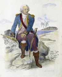 ブーゲンビル伯爵ルイ・アントワーヌ（1729-1811）、フランスの航海士。- メネシェの「Le Plutarque Français」にて