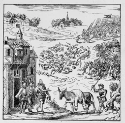 コンド公爵（ブルボン・コンド）のルイ1世（1530-1569）は戦死し、その遺体は麻酔をかけられてジャルナックに運ばれ、全軍の目にさらされた後、義理の兄弟であるロングヴィル公爵に売られ、彼の手で運ばれた。