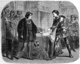 1468年10月、ペロンヌ（イタリア）でのルイ11世とシャルル・ザ・テメレール。