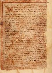 原稿。 Beas de Segura の修道士への手紙 No 7。 紙。 1585 年 11 月 18 日。