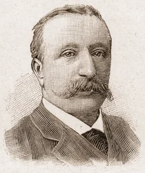 1895年のアカデミー・フランセーズのメンバー：フランスの歴史家アルベール・ソレル（1843-1906）の肖像。