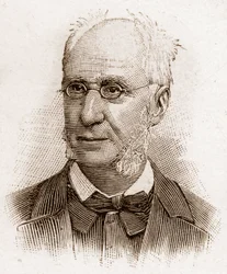 1895年のアカデミー・フランセーズのメンバー：フランスの政治家、エミール・オリヴィエ（1825-1913）の肖像。