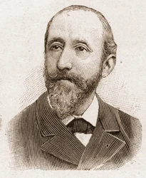 1895年のアカデミー・フランセーズのメンバー：フランスの小説家、劇作家、批評家であるジュール・クラレ（1840-1913）の肖像。
