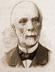 1895年のアカデミー・フランセーズのメンバー：鉱山技師、物理学者、フランスの政治家であるルイ・シャルル・ド・ソールセス・ド・フレシネ（1828-1923）の肖像。