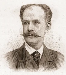 1895年のアカデミー・フランセーズのメンバー：エッセイスト、文学史家、政治家、弁護士であるポール・ガブリエル・オテナン・ドーソンヴィル（1843-1924）の肖像。