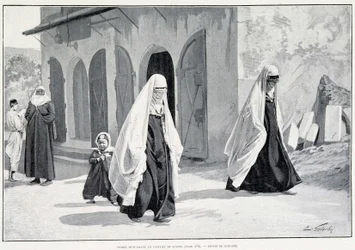 ボスニアのイスラム教徒の女性たち。In Tour du monde 1/1896.