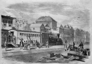 ニューグラナダ（現在のコロンビア）。Aspinwall Railway, transisthmicからパナマ地峡への出発点。"The Illustrated Universe", 7/04/1866に掲載。