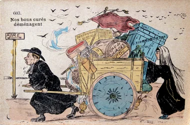 1905年の政教分離法により、修道女と教区はローマに追放される。