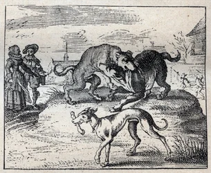 古いイギリスのことわざ：二匹の犬が骨を争い、三匹目がそれを持ち去る