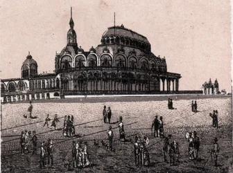 ベルギー・オステンド（Ostend）：カジノ（Kursaal Digue）の風景。『世界図説168景』より 未発表（19世紀末頃