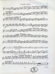 Kalliwodaのouverture n°11の第一ヴァイオリンの楽譜のページ。