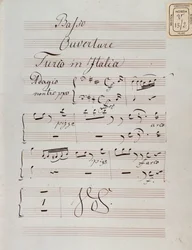 ジョアッキーノ・ロッシーニ作曲「イタリアのトルコ人」序曲の楽譜のページです。