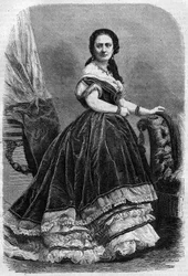 Portrait Maria Wyse Bonaparte dit Madame Urbain Ratazzi (1833-1902)."The Illustrous Universe "に掲載されたエングレーヴィング