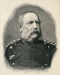 セダンの戦いに参加した軍人、ザクセン王ALBERT（1828-1902）の肖像 エングレーヴィング