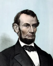 エイブラハム・リンカーン（1809-1865）第16代アメリカ合衆国大統領の肖像。