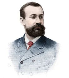 モナコ公国（1889年～1922年）のアルベール・I・グリマルディ（アルベール・ホノレ・シャルル）（1848年～1922年）の肖像（『The Illustrious World』9月21日付