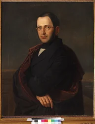 Alexander Nikolayevich Raevsky (1795-1868) の肖像、匿名。 キャンバスに油彩