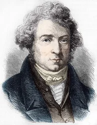アンドレ・マリー・アンペール（1775～1836）フランスの物理学者の肖像。