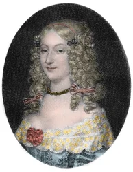 Anne-Genevieve de Bourbon-Conde (1619-79) Duchess of Longueville - Portrait of Anne Genevieve de Bourbon Conde (Anne-Genevieve de Bourbon-Conde), Duchess of Longueville (1619-1679) 19th century engraving