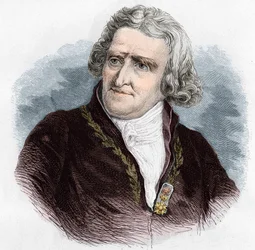 Antoine Augustin Parmentier (1737 - 1813), フランスの軍医・農学者の肖像。1866年のエングレーヴィング。