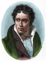 ドイツの哲学者、アーサー・ショーペンハウアー（1788-1860）の肖像。