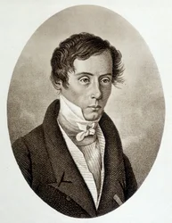 フランスの物理学者、オーギュスタン・フレネル（1788-1827）の肖像。