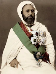 ベン・マヒ・エド・ディン・アブド・エル・カーダー（Abd El-Kader）（1808-1883）の肖像 アルジェリアの首長