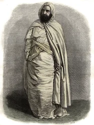 ベン・マヒ・エド・ディン・アブド・エル・カダー（Abd El-Kader）（1808 - 1883）の肖像 アブデルカダー（ABDELKADER）、マスカラのアミール（Amir of Mascara）、軍事・宗教指導者、 - ベン・マヒ・エド・ディン・アブド・エル・カダー（Abd El-Kader）（1808 - 1883）の肖像 Emir Algerien -。