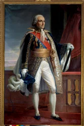 ボン・アドリアン・ジャノ・ド・モンシー（コネリアーノ公）（1754-1842）の肖像、1804年には帝国のマレシャル、1833年から1842年まではアンヴァリッドの総督。 匿名の絵画。1806年 日2,15x1,33 m パリ、アルミー美術館