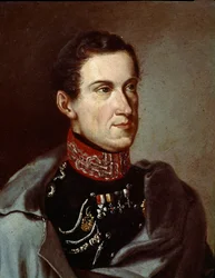 サルディニアのチャールズ・アルバート（またはカルロ・アルベルト・ディ・サヴォイア）（1798-1849）の肖像 無名の絵画。1832年頃ローマ・リソルジメント博物館