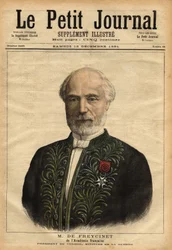 シャルル・ド・フレシネ（1828-1923）の肖像。エンジニア、科学アカデミー会員（1882年）、フランスアカデミー会員（1890年）、政治家、何度も評議会議長を務めた（1879-1880年