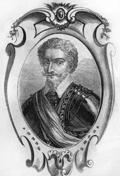 シャルル・ド・ゴントー（男爵、バイロン公、1562年から1602年）の肖像。フランスのマレシャル、1866年のエングレーヴィング。