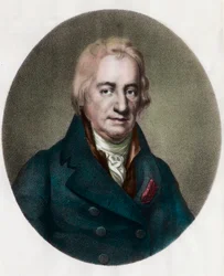フランスの化学者、クロード・ベルトレ（1748-1822）の肖像。19世紀のエングレーヴィング。個人蔵。