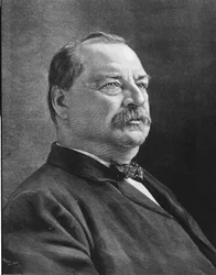 アメリカの政治家、クリーブランド・グローバー（1837～1908）の肖像。