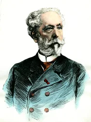 エドゥアール・ラロ（1823-1892）フランスの作曲家の肖像。19世紀のエングレーヴィング 個人蔵