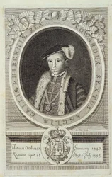 ジュネーブの「Historia Reformationis Ecclesiae Anglicanae...」に掲載されたエドワード6世の肖像画