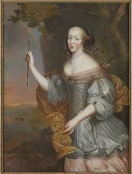アランコンとアングレームの公爵夫人、エリザベート・マルグリット・ドルレアン（1646-1696）の肖像、アノニマス 。キャンバスに油彩。サイズ：131x99cmストックホルム国立博物館