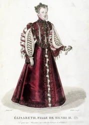 フランス王アンリ2世（1519-1559）の娘、エリザベートの肖像。
