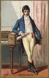 フランスの作曲家、フランソワ・アドリアン・ボワリュー（1775 - 1834）の肖像。19世紀末のクロモリトグラフ。