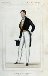 ルイ・フィリップ1世とマリー・アメリー・ド・ブルボンの三男であるジョインヴィル公フランソワ・フェルディナン・フィリップ・ドルレアン（1818 - 1900）の肖像。